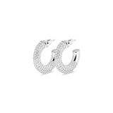 Pave hoops silver