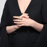 Viennoiserie ring silver